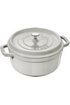 Staub Cocotte rund 22 cm Weisser Trüffel