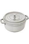 Staub Cocotte rund 24 cm Weisser Trüffel