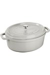 Staub Cocotte oval 37 cm Weisser Trüffel