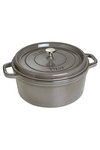 Staub Cocotte rund 28 cm Graphit Grau