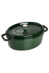 Staub Cocotte oval 31 cm Basilikum Grün