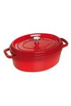 Staub Cocotte oval 31 cm Kirsch Rot