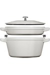 Staub Cocotte rund 24 cm Weisser Trüffel stackable