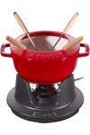 Staub Fondue Set 16 cm Kirsch Rot
