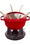 Staub Fondue Set 20 cm Kirsch Rot