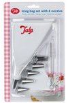 Tala Spritzbeutel Set m. 6 Aufsätzen Schaber und Bürste auf Kar