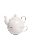 CosyTrendy Teekanne mit Tasse weiss