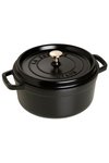 Staub Cocotte rund 22 cm Schwarz