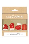 Scrap Cooking 4er Set Tortendeko Weihnachten Handschuhe Kunstharz