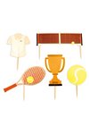 Scrap Cooking Kuchendekoration Tennis Motive Papier