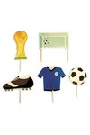 Scrap Cooking Kuchendekoration Fussball Motive Papier