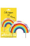 Scrap Cooking Cake Topper mit LED Beleuchtung Regenbogen