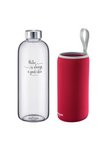 Westmark Trinkflasche Viva Glas 1l rot