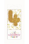Scrap Cooking Mini Kerze Nummer 4 gold