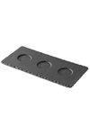 Revol Tablett mit 3 Vertiefungen, 25x12cm schiefer-optik