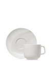 Revol Confluence Espressotasse m. Untert. 8cl leinen alab. weiss