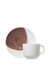 Revol Confluence Espressotasse m. Untert. 8cl cognac alab. weiss