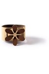 MiLLE W Serviettenring Blume cognac beige