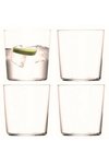 LSA 4er Set Gio Becher mittel 390ml - klar
