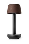 Humble Light Tischlampe Two Leinen schwarz braun