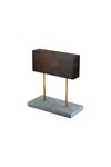 Style de Vie Magnetischer Messerblock Walnuss auf Natursteinfuss