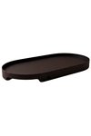 Nordesign Tablett Metall Oval schwarz