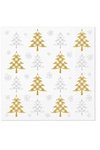 PAW Servietten Christmas Tree gold silver