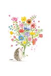 PPD Servietten Hedgehog with flowers