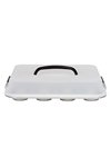 PATISSE Muffin-Backblech mit Tragedeckel Silver Top