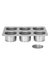 PATISSE Cheesecake-Form mit losem Boden 6-teilig Silver-Top