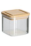 ZELLER Vorratsdose mit Bambusdeckel 500 ml transparent