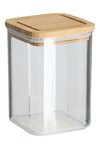 ZELLER Vorratsdose mit Bambusdeckel 800 ml transparent