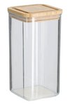 ZELLER Vorratsdose mit Bambusdeckel 1200 ml transparent