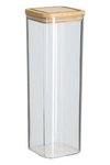 ZELLER Vorratsdose mit Bambusdeckel 1900 ml transparent