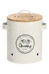 ZELLER Vorratsdose Onions mit Bambusdeckel weiss