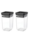 BRABANTIA Vorratsdosen Set Tasty+ 2-teilig dark grey 2x0.15 l