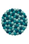 CILIO Untersetzer Lana Azzurro rund Schafwolle