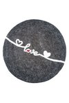 CILIO Untersetzer Lana Love grau rund weiss