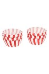 PATISSE Papierförmchen weiss rot gestreift 5cm