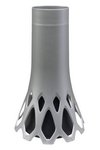 PLASTIA Vase Roseta mit Sockelgewicht silber 1.3 l