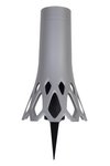 PLASTIA Vase Roseta mit Erdspiess silber 1.3 l