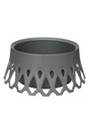 PLASTIA Pflanzschale Roseta mit Wasserspeicher silber 30 cm