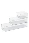 ZELLER Utensilien Organizer Set 3-teilig Kunststoff transparent