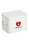 ZELLER Medizinbox Metall weiss rot