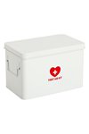 ZELLER Medizinbox Metall weiss rot