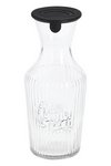 ZELLER Glaskaraffe mit Silikondeckel schwarz 1.2 l