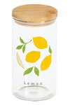 ZELLER Vorratsglas Lemon mit Bambusdeckel 850 ml