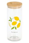 ZELLER Vorratsglas Lemon mit Bambusdeckel 1150 ml