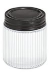 ZELLER Vorratsglas mit Metalldeckel schwarz 120 ml