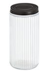 ZELLER Vorratsglas mit Metalldeckel schwarz 950 ml